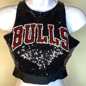 Black/Red sequins CHICAGO BULLS shirt size S (small) from Forever21